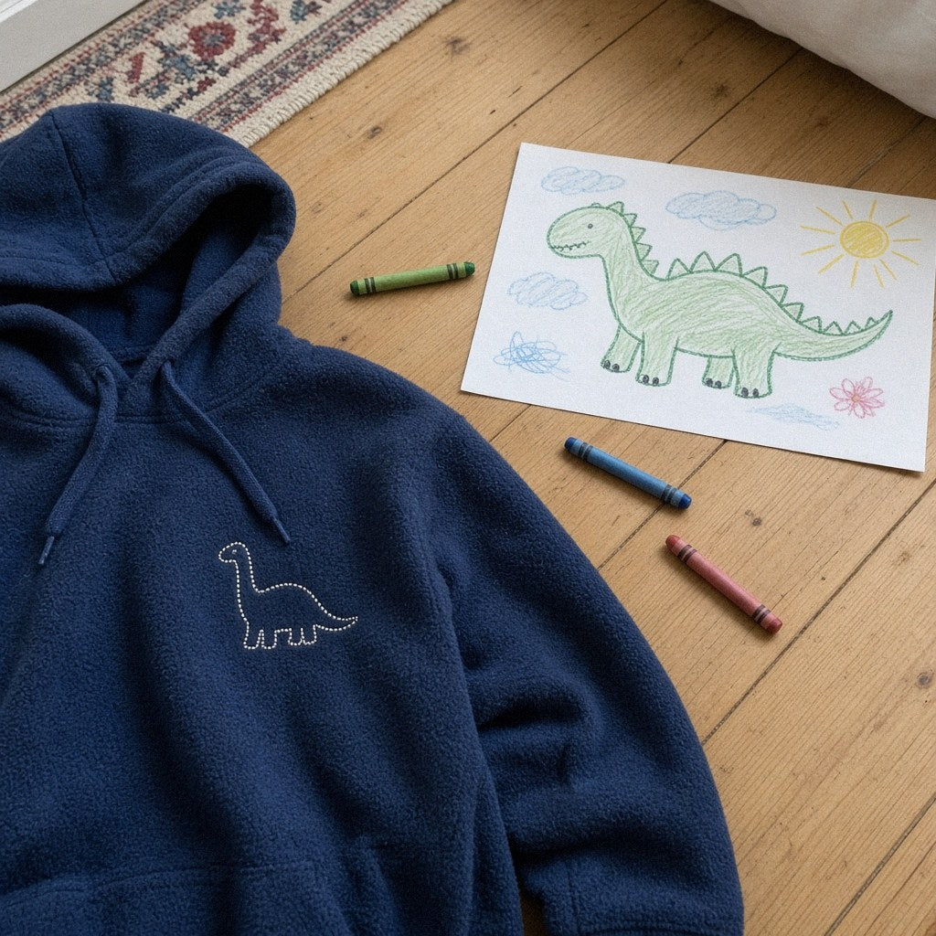 Personlig barnhoodie i fleece