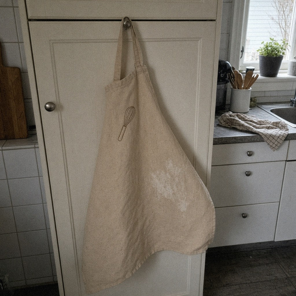 Personligt broderat förkläde